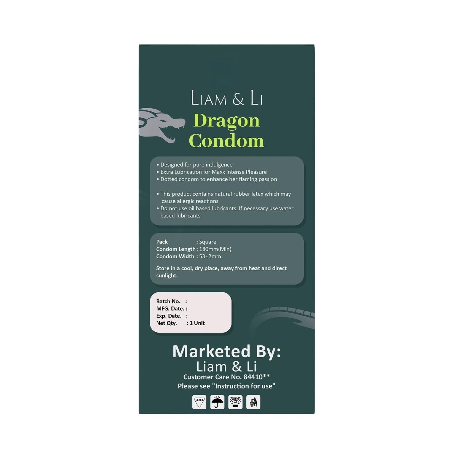 LIAM & LI Dragons Cond-ome For Men 10-inch for regular use | Ultra Soft | Long Lasted | Extra Pleasure | Extra size