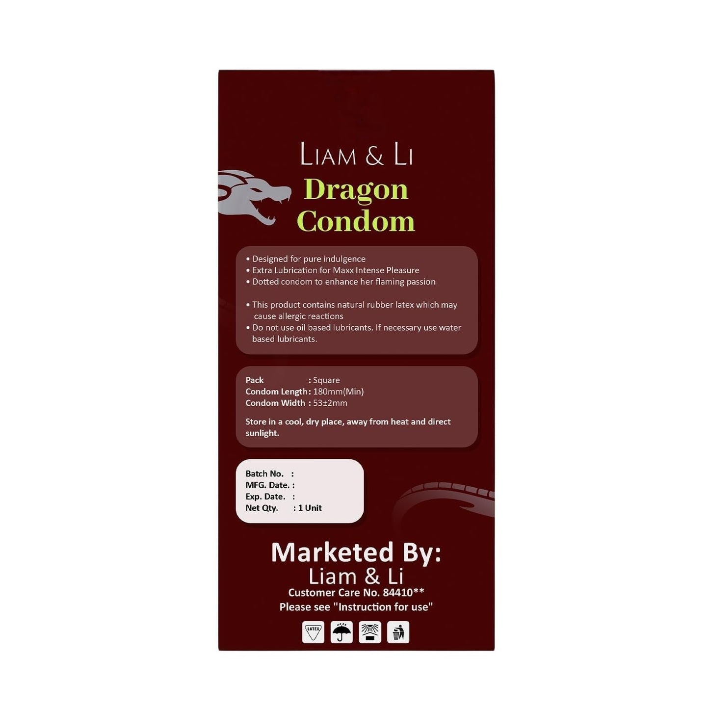 LIAM & LI Dragon Condom 8-Inch
