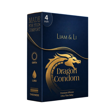 Liam & Li Dragon Condome For Men 4-inch Durable Size Skin-Friendly Comfortable Fit – Single Piece | Ultra Soft | Long Lasted