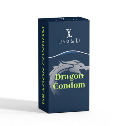 LIAM & LI Dragon Style Silicone Condom 8-Inch | Premium Textured Design for Elevated Experience (Dragon Condom-V)