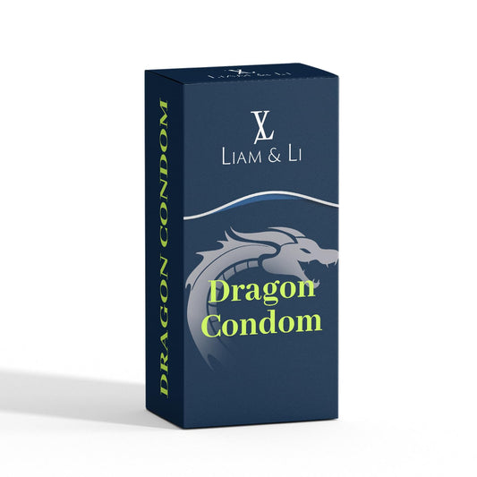 LIAM & LI Dragon Style Silicone Condom 8-Inch | Premium Textured Design for Elevated Experience (Dragon Condom-V)