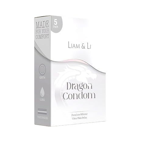 LIAM & LI Big Extra Size five-Inch Drag-on Condom for Men | Long-Lasting, Ultra-Thin Extra Time & Comfort | Single Pack