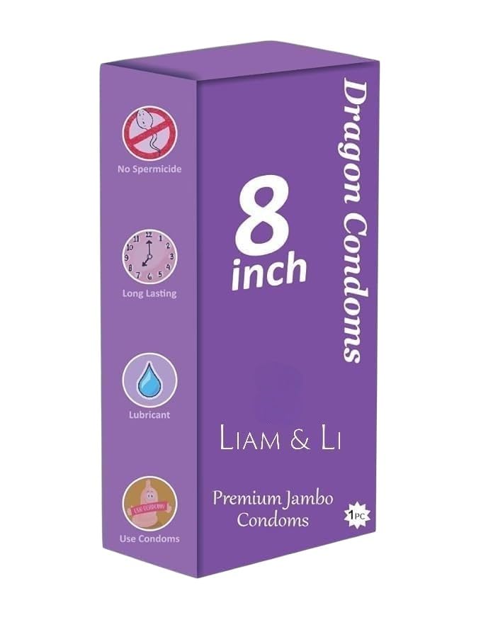LIAM & LI Dragons Cond-om For Men 5-inch for regular use | Ultra Soft | Long Lasted | Extra Pleasure | Extra size