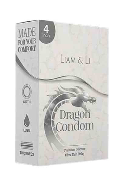 LIAM & LI Dragon Condome For Men 4-inch Durable Size Skin-Friendly Comfortable Fit – Single Piece | Ultra Soft | Long Lasted | Extra size
