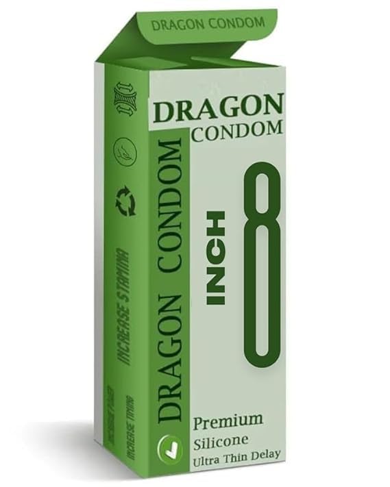 LIAM & LI Dragon Condom 8-Inch – Regal Design, Smooth Texture, and Elevated Experience