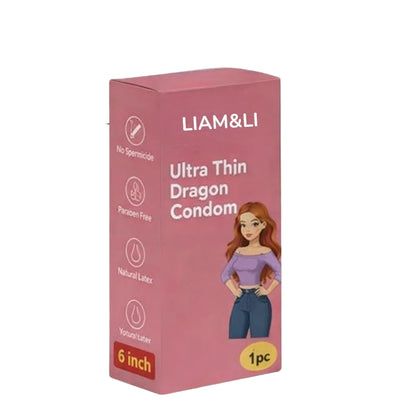 LIAM & LI Big Extra Size Dragon Imported Condom for Man | Extra Time | Long-lasting | ultra thin premium | (Pack of 1) (5 inch)