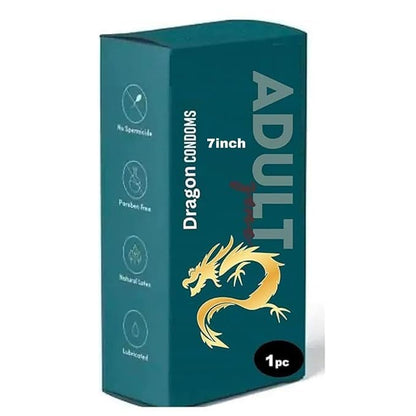 LIAM & LI Premium Size Dragons Condome for Men 7 Inch – Big Size Textured Condom – Skin-Friendly – Comfortable Fit – Single Piece Personal Protection
