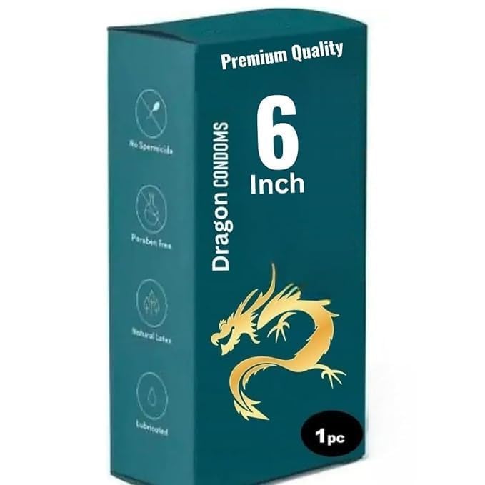 LIAM & LI Dragon Premium Condom, 6 Inch, Ultra Smooth, Comfort Fit, Strong & Reliable