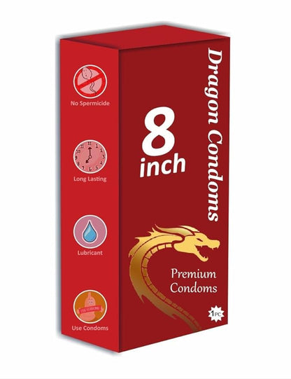 LIAM & LI Dragon Condoms Premium Long Lasting 8-inch