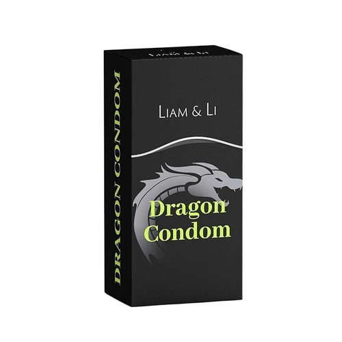 LIAM & LI Ultra Max Dragon Condom – 8 Inch Size | Full-Length Comfort | Extra Glide Latex