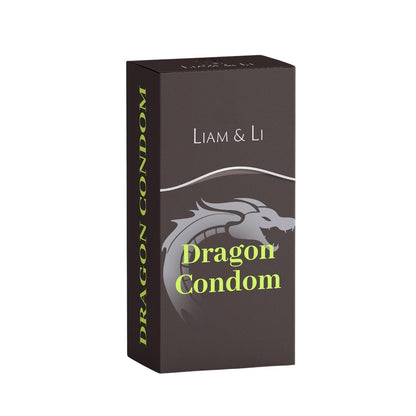 LIAM & LI Natural Latex Dragon Condom 9-Inch – Regal Design, Smooth Texture, Elevated Experience Long Lasting Men Condoms