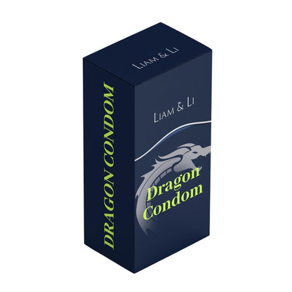 LIAM & LI Dragon Condoms for Men, Extra Large Size, Ultra Soft, Long Lasting 9-inch
