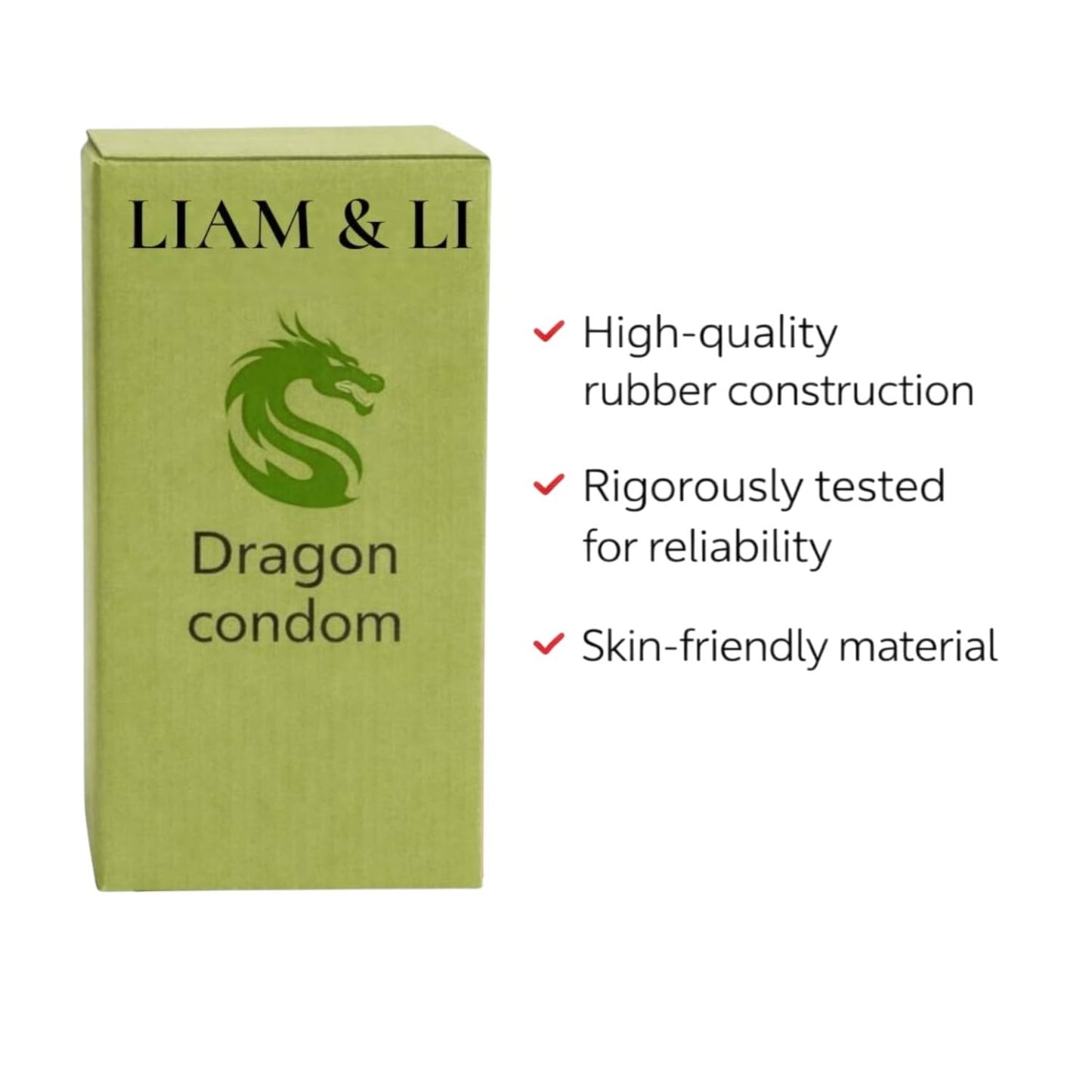 LIAM & LI Premium Size Dragon for Men 6 Inch – Big Size Textured – Skin-Friendly – Comfortable Fit – Single Piece Personal Protection
