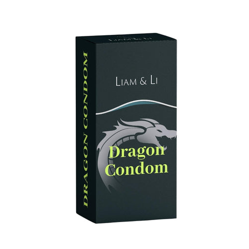 LIAM & LI Dragon Condom, Premium, Ultra Thin Delay, 8 Inch