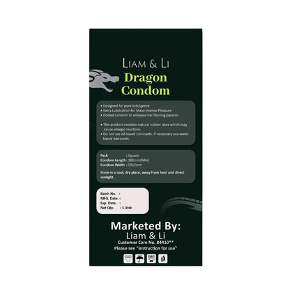 LIAM & LI Premium Size Dragon 10 Inch Condom For Men | Dragon condom 10 inch big size