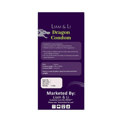 LIAM & LI Imported Dragon condom for mans 7 INCH