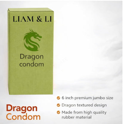 LIAM & LI Premium Size Dragon for Men 6 Inch – Big Size Textured – Skin-Friendly – Comfortable Fit – Single Piece Personal Protection