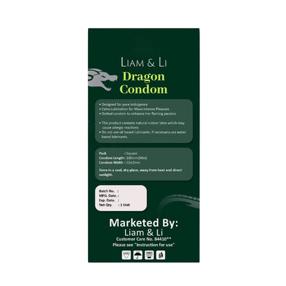 LIAM & LI Imported Dragon condom for mens (8 Inch)