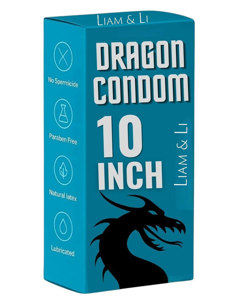 LIAM & LI Premium Dragon Condom 10-Inch | Ultra Smooth & Comfort Fit | Strong & Reliable