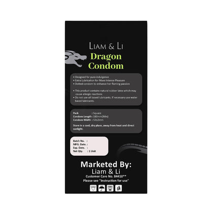 LIAM & LI Premium Size Dragon 9 Inch Condom For Men | Dragon condom 9 inch big size