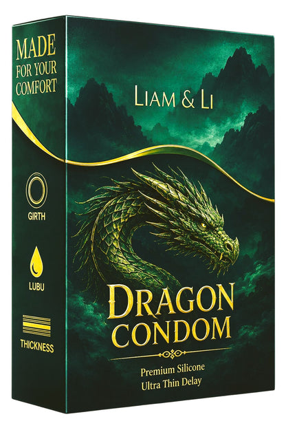 LIAM & LI Dragon Condom For Men 8-inch Durable Size Skin-Friendly Silicone Comfortable Fit – Single Piece | Ultra Soft | Long Lasted | Extra size