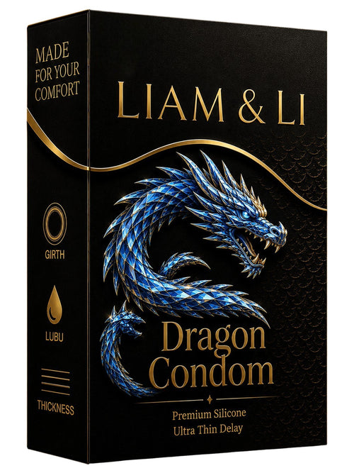 LIAM & LI Dragon Condoms Premium, Long Lasting, 8 inch - 1 Piece