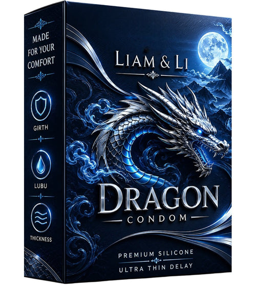 LIAM & LI Close Fit Invisible Dragon Condoms for Men | Ultra Thin Condom |