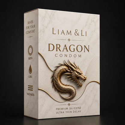 LIAM & LI Premium Size Dragon Condom for Men 5 Inch – Big Size Textured Condom – Skin-Friendly – Comfortable Fit – Single Piece Personal Protection