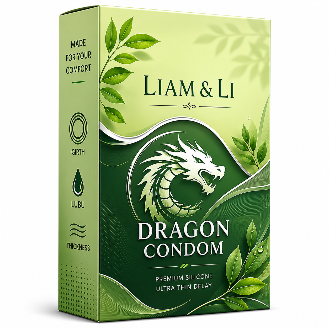 LIAM & LI Premium Size Dragon 5 Inch Condom For Men | Dragon condom 10 inch big size