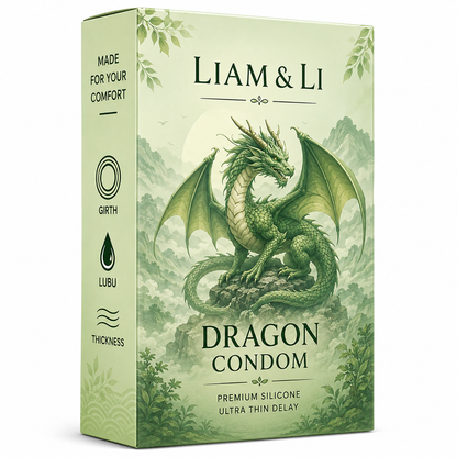 LIAM & LI Dragon Condom for Men with Smooth Texture and Comfortable Fit | 7 Inch Length | 1 Piece Pack