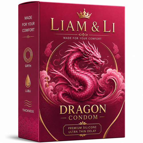 LIAM & LI Dragons Condom For Men 7-inch for regular use | Ultra Soft | Long Lasted | Extra Pleasure | Extra size (X-Condom)