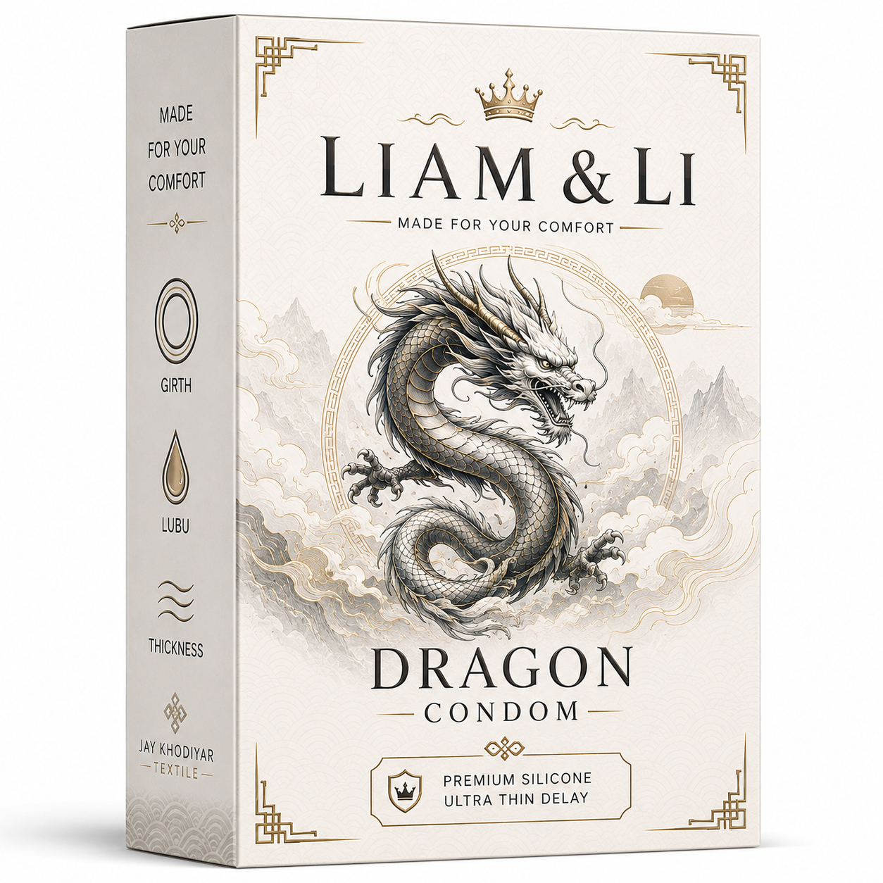 LIAM & LI Dragons Cond-ome For Men 10-inch for regular use | Ultra Soft | Long Lasted | Extra Pleasure | Extra size