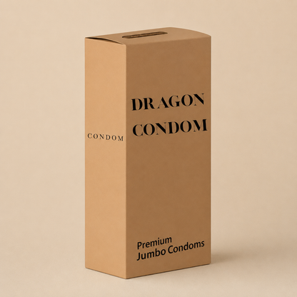LIAM & LI Condom Dragons For Men 8-inch for regular use | Ultra Soft | Long Lasted | Extra Pleasure | Extra size | Real Brown Big Size
