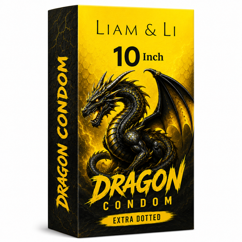 LIAM & LI Dragon Condom For Men – 8 Inch | Ultra Soft & Comfortable | Durable Silicone Sleeve | Reusable | Single Piece
