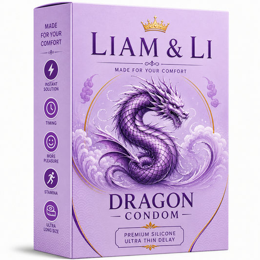 LIAM & LI Dragons Cond-ome For Men 9-inch for regular use | Ultra Soft | Long Lasted | Extra Pleasure | Extra size | Extra Time